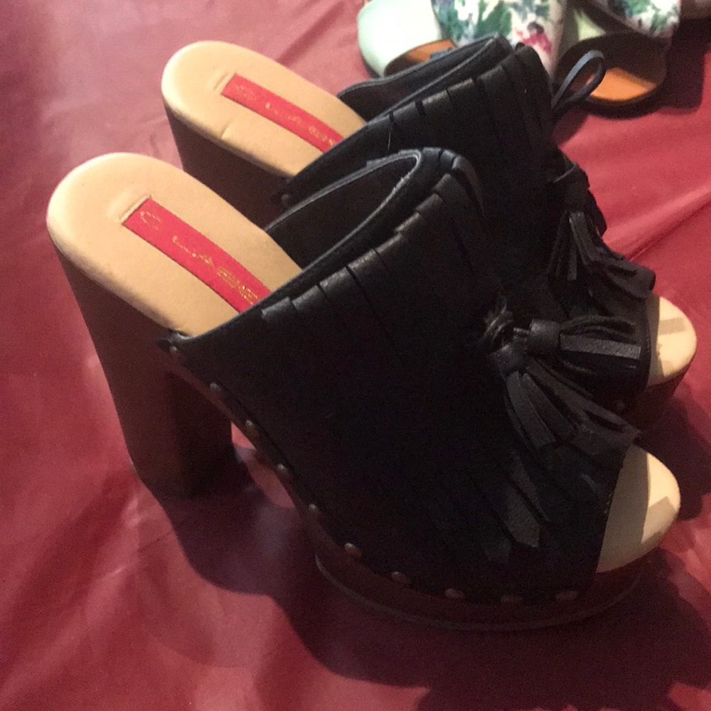 High arch support mules